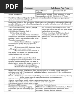 lesson plan soccer pdf