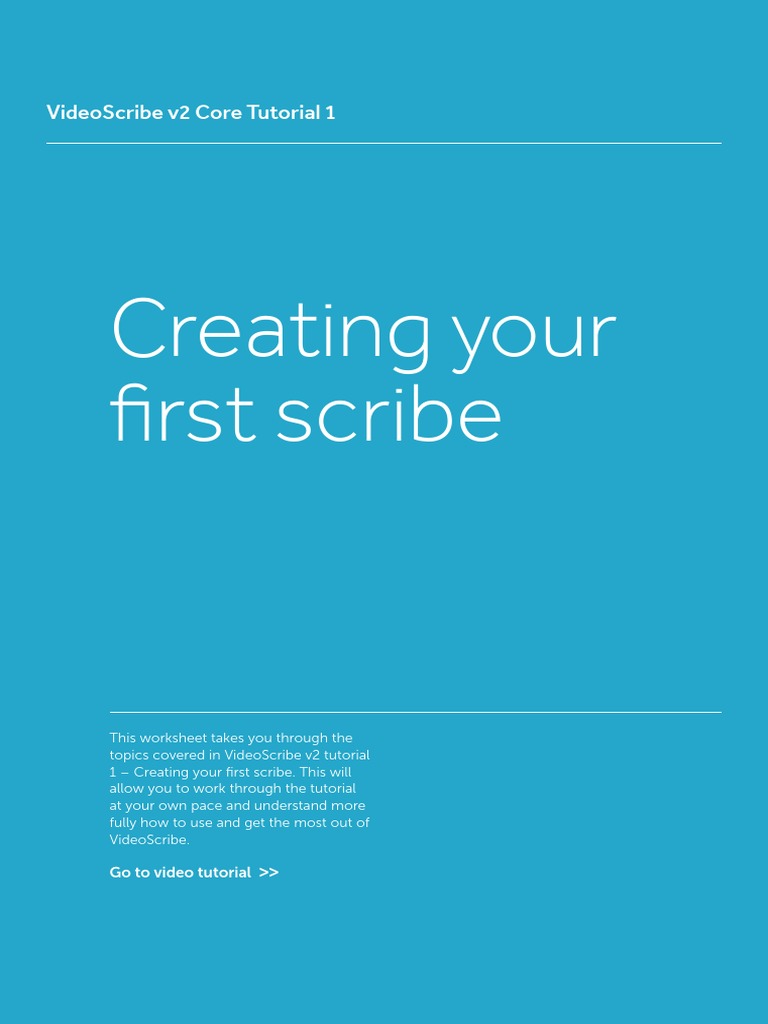 Videoscribe V2 First Scribe Tutorial Pdf Computing Software