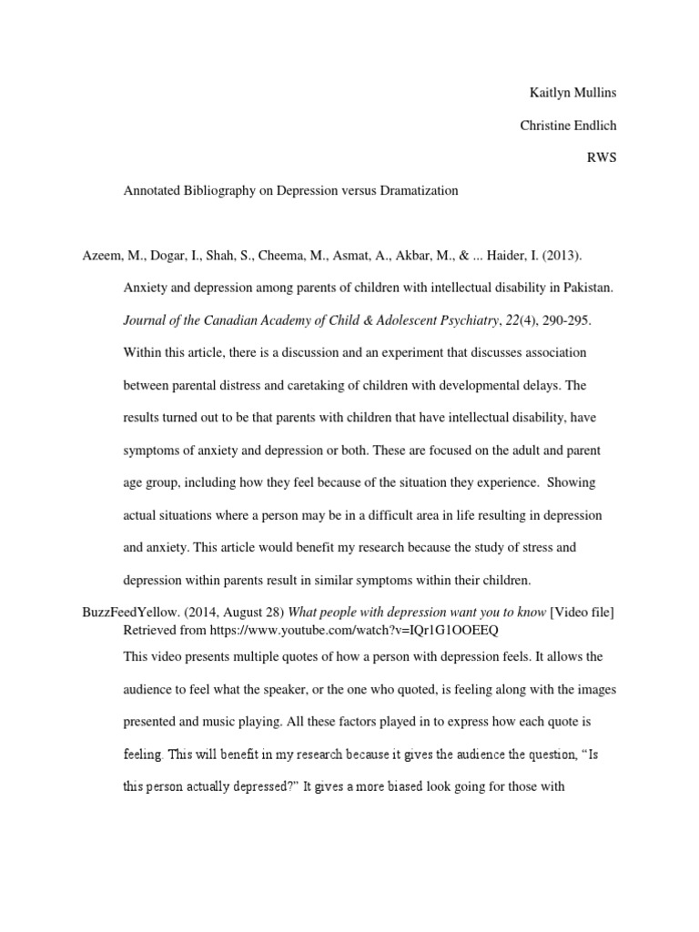 Annotated bibliography example mla picture