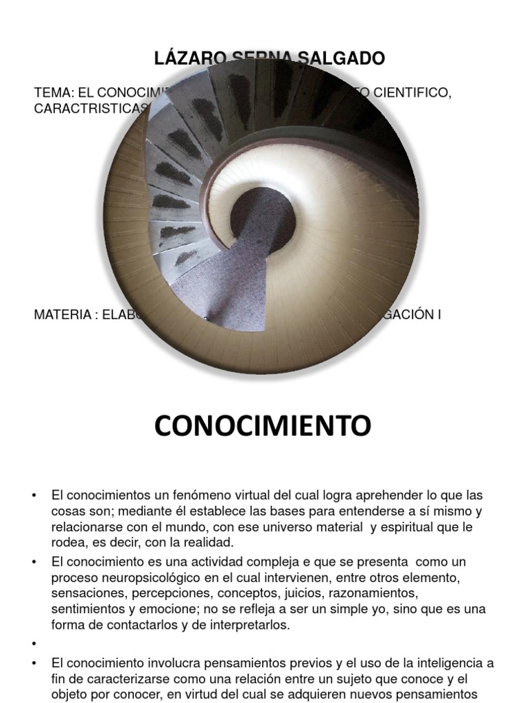 CONOCIMIENTO VULGAR O PRIMARIOv2 Conocimiento Certeza