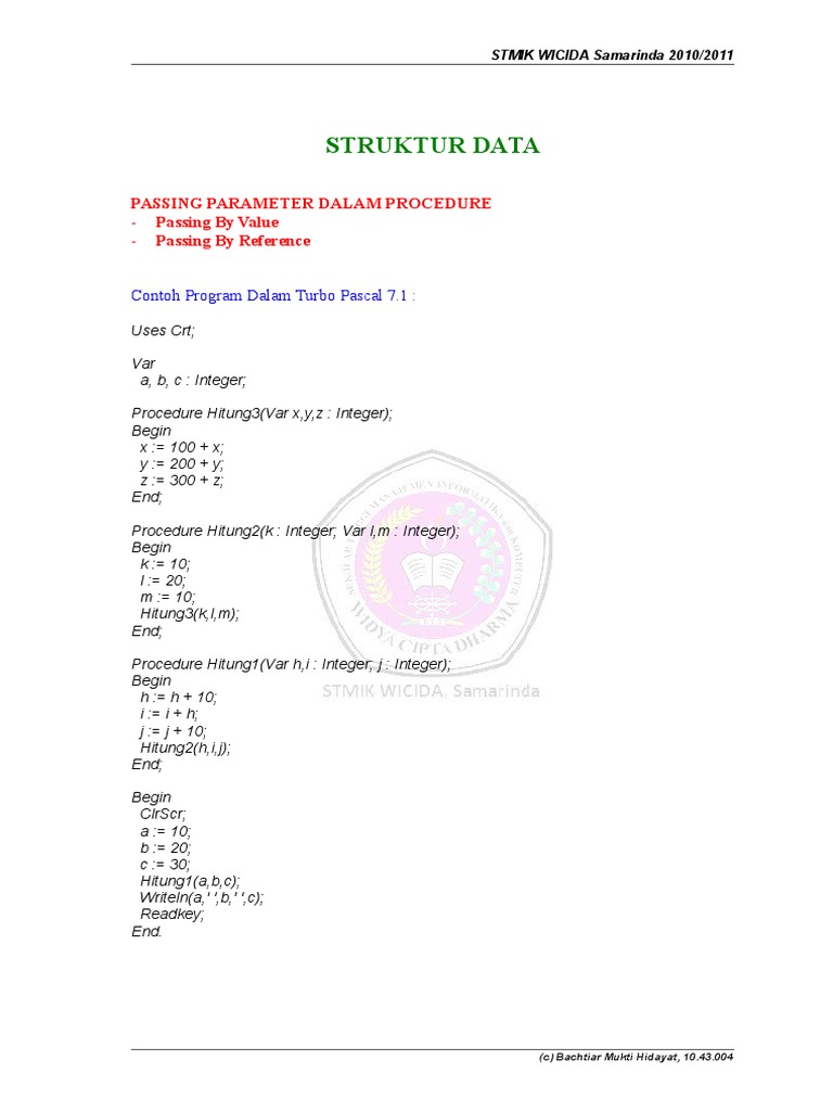 Analisa Program PROC-1 | PDF