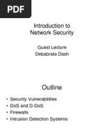 Introduction To Network Security: Guest Lecture Debabrata Dash