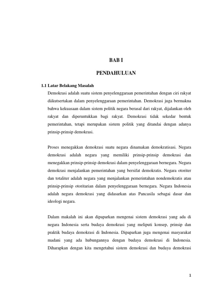 Isi Sistem Demokrasi Dan Budaya Demokrasi Indonesia