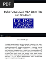 Duke Fuqua 2015 MBA Sample Essays, Tips and Deadlines