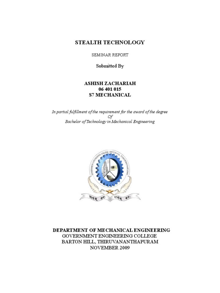 Stealth Technology Pdf Physics Chemistry