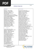 GSE EnVision UsersList