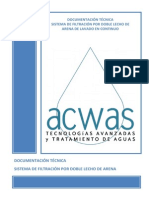 Documentación Técnica Acwas Filtros de Arena 2 Etapas PDF