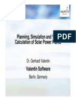 Planning, Simulation and Yield Calculation of Solar Power Plants