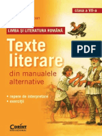 Youblisher.com-688359-LIMBA SI LITERATURA ROMANA Texte Literare Din Manualele Alternative Pentru Clasa a VII A
