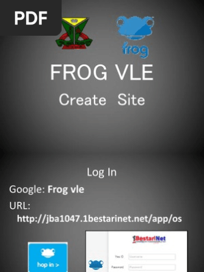Frog Vle Create Site  PDF