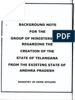 29creation of State of Telangana