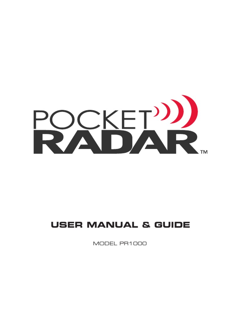 Pocket Radar Owner's Manual PDF Radar Damages