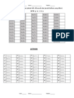 SIFIR 3, 6, 7, 8, 9: ARAHAN: Lengkapkan Jadual Sifir Di Bawah Dan Jawab Latihan Yang Diberi