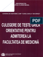 Biologie Teste Admitere Medicina 2011 Bucuresti