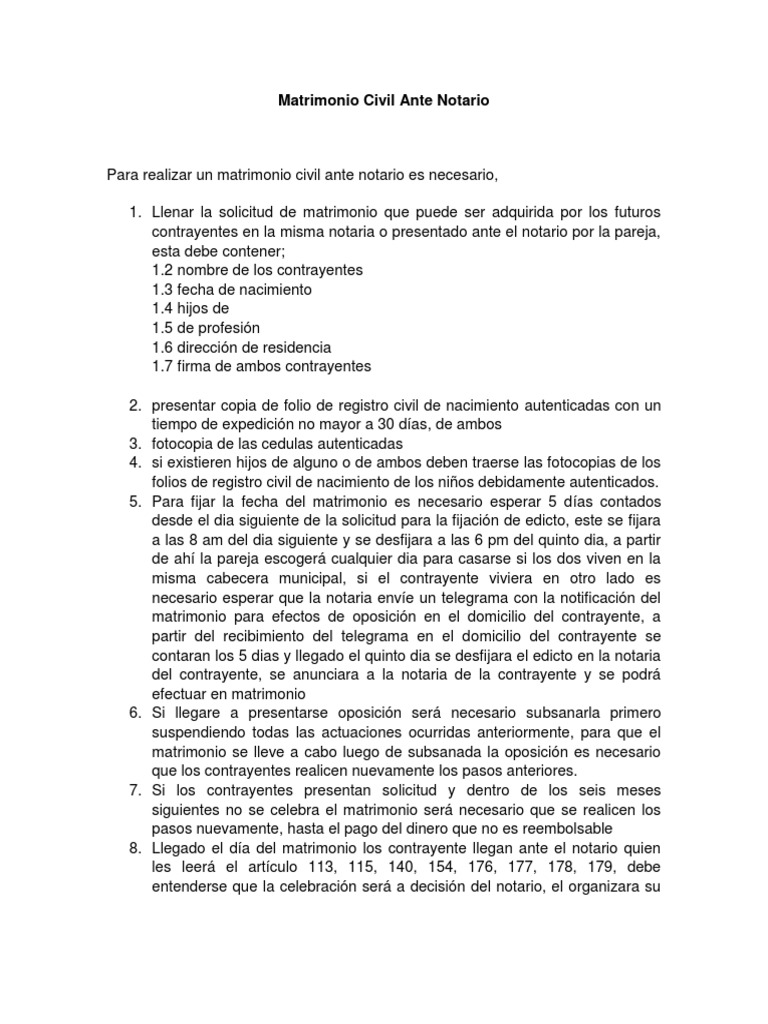 Matrimonio Civil Ante Notario2 Matrimonio Instituciones Sociales