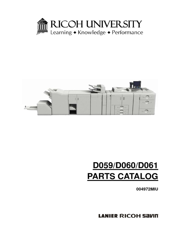 Ricoh Pro 907EX 1107EX 1357EX Service manual parts and diagrams