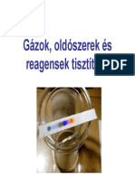 Gázok, Oldószerek És Reagensek Tisztítása