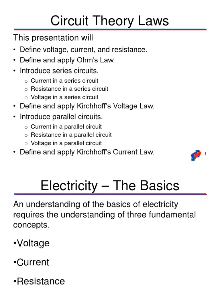 Circuit Theory Laws Series And Parallel Circuits Electric Current
