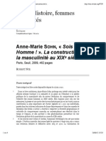 Anne-Marie Sohn, Sois Un Homme ! . La Construction de La Masculinité Au XIXe Siècle PDF