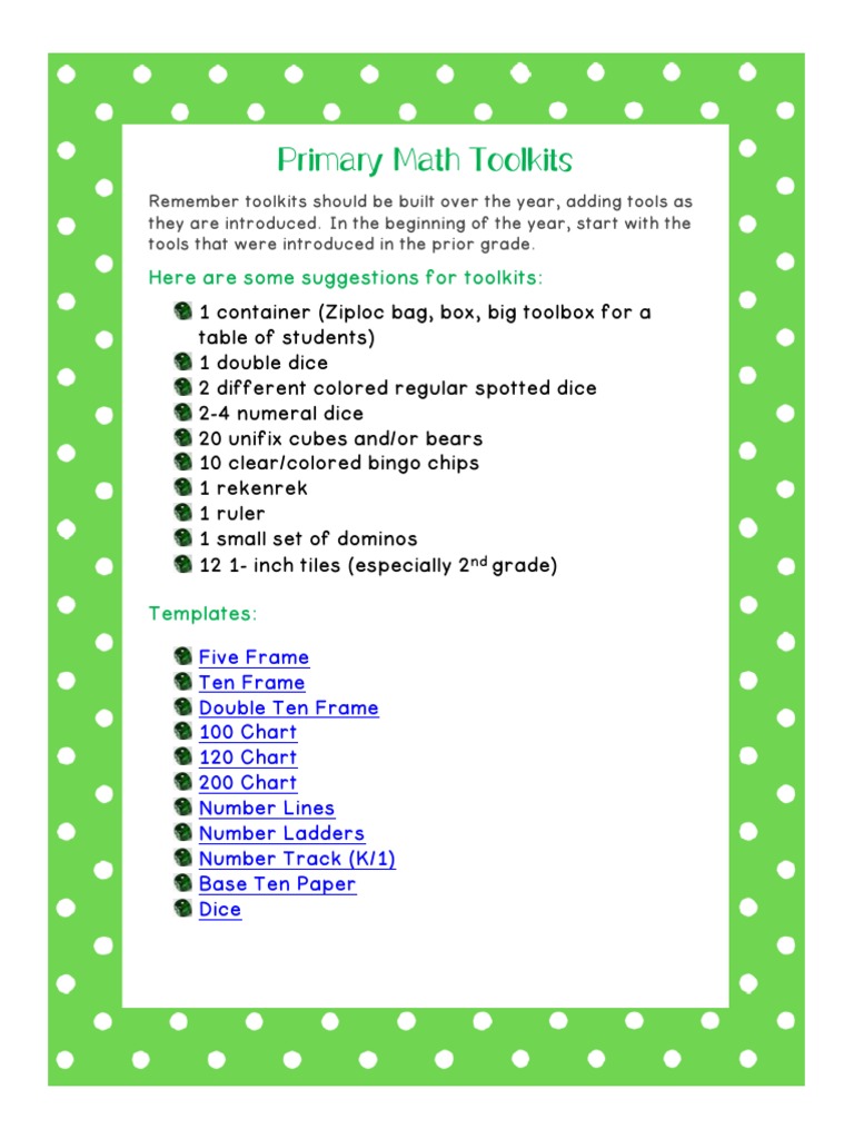 Primary Math Kits | PDF | Teaching Methods & Materials | Home & Garden