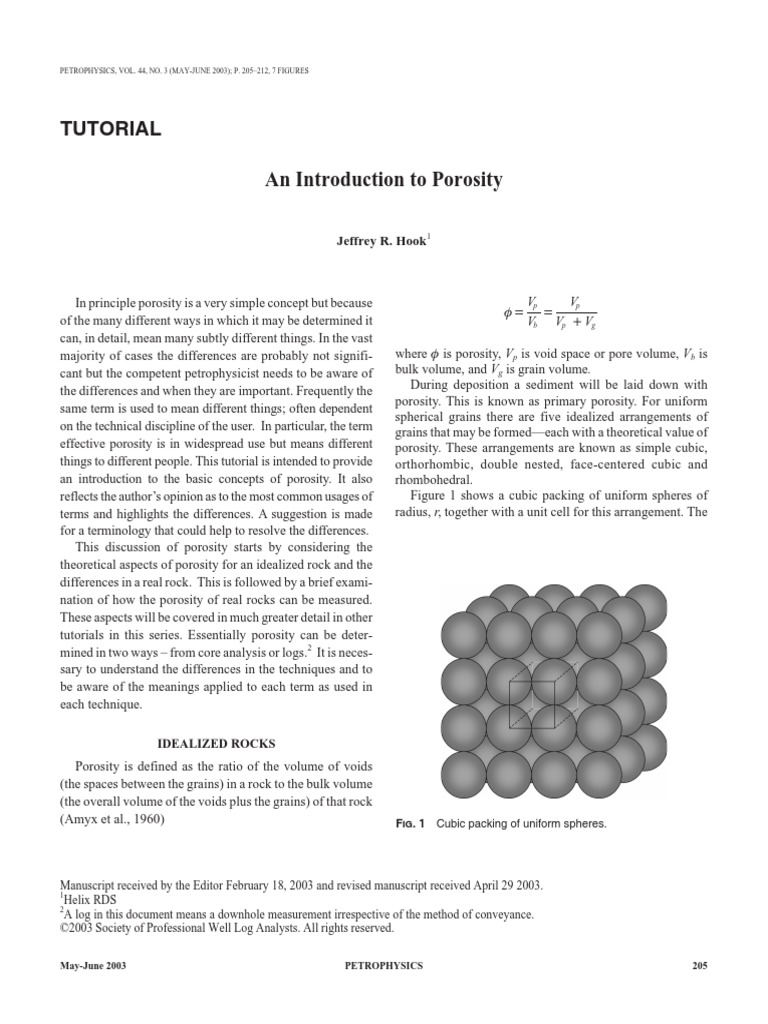 Introduction To Porosity Pdf