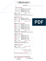 FCE Marksheet