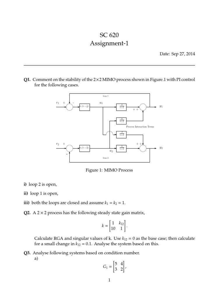 SC 620 Assignment-1: Loop 1 | PDF
