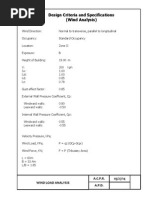 Design Criteria and Specifications (Wind Analysis) : Wind Load Analysis A.C.P.R. A.P.D. 03/27/14