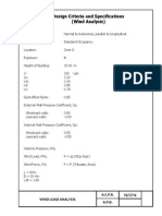 Design Criteria and Specifications (Wind Analysis) : Wind Load Analysis A.C.P.R. A.P.D. 03/27/14