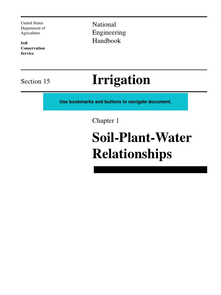 Soil Plant Water Relationships | PDF