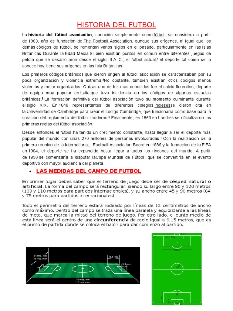 Historia del fútbol.doc Reglas y regulaciones deportivas