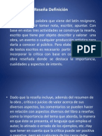 Diapositivas sobre La Reseña.ppt