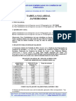 Tabela Salarial 2014