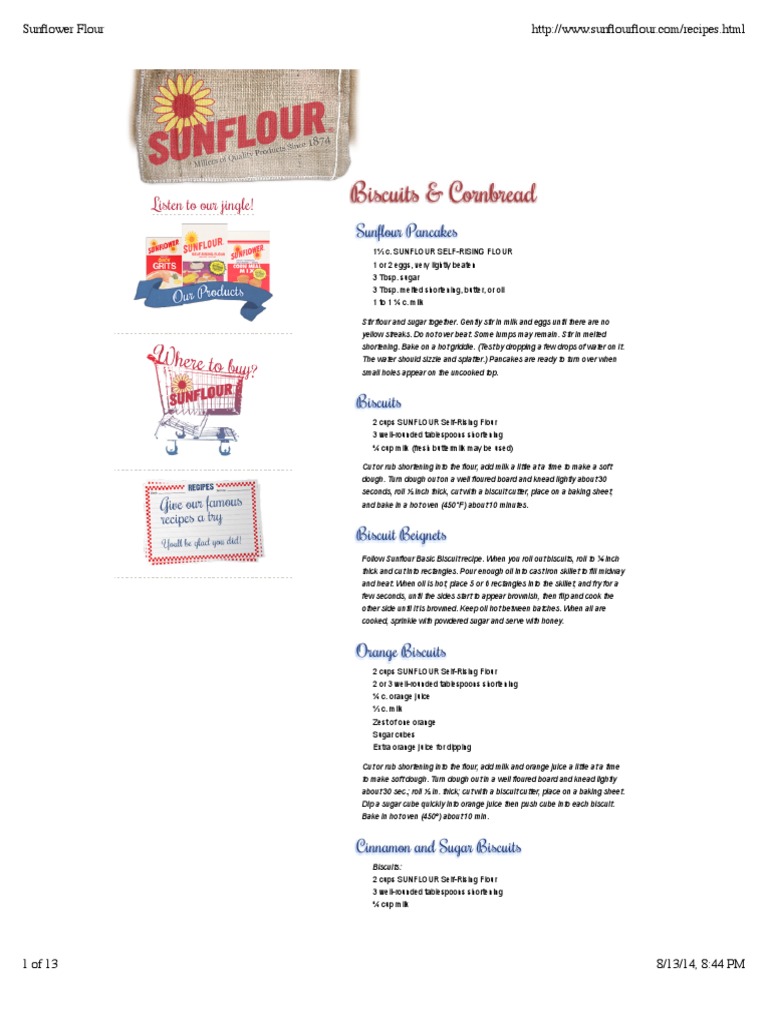 Sunflower Flour Recipes PDF Cakes Baking