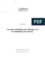 Caracteres de Los Delitos en Los Alienados y Simuladoresde Locura PDF