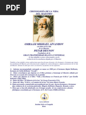 60312527 Aivanhov Cronologia de La Vida Del Maestro