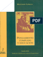 Lipman Pensamiento Complejo y Educación PDF