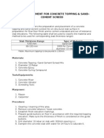 Method Statement For Concrete Topping (Ramp Slab)