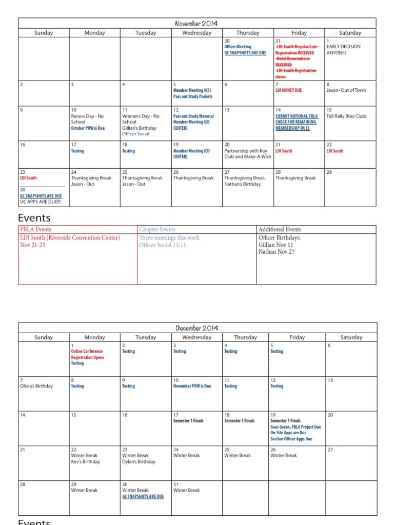 Semester 1 Schedule | PDF