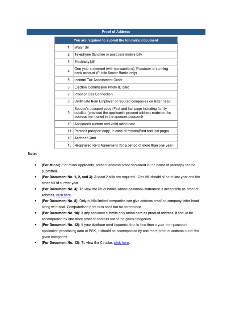 Documents Required For Passport | PDF | Travel Visa | Diploma