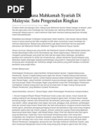 Bidang Kuasa Mahkamah Syariah Di Malaysia