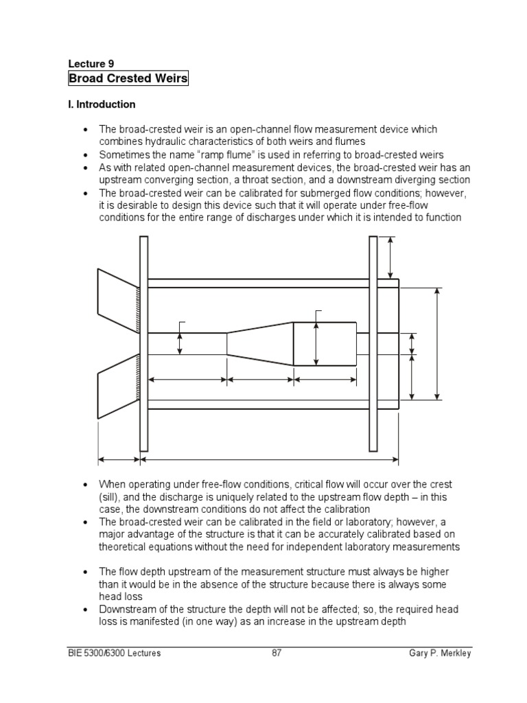 Broad Crested Weirs | PDF | Calibration | Hydrology