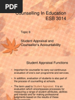 9 - Student Appraisal and Counsellor's Accountability