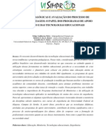 PRÁTICAS PEDAGÓGICAS E AVALIAÇÃO DO PROCESSO DE  ENSINO-APRENDIZAGEM