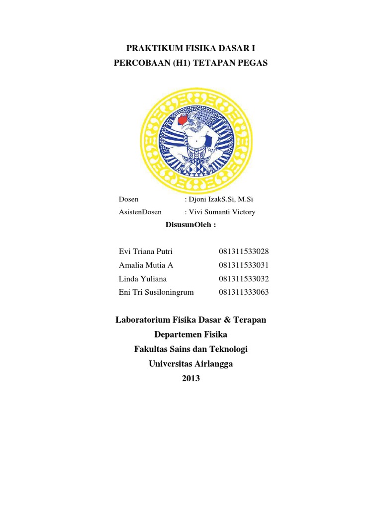 Laporan Fisika - Tetapan Pegas Fix | PDF
