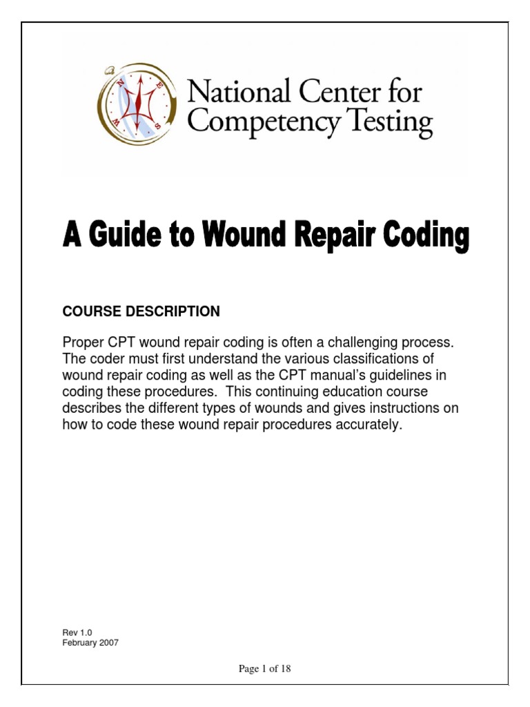 A Guide To Wound Repair Coding | PDF | Wound | Surgery