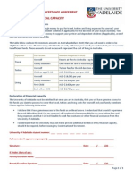 Declaration of Financial Capacity - U18