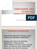 Container and Closures