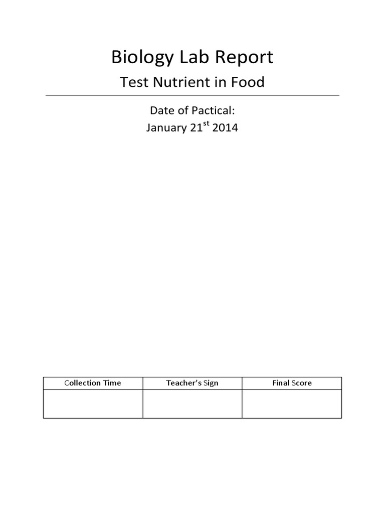 Test Nutrient in Food Nutrients Foods