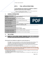 Part B. Full Application Form: 1. General Information